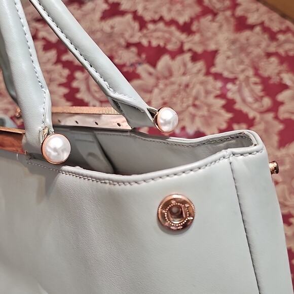 Ted Baker Anabel Large Leather Gray Women's  Tote Bag ( No Crossbody Strap) - Picture 6 of 16